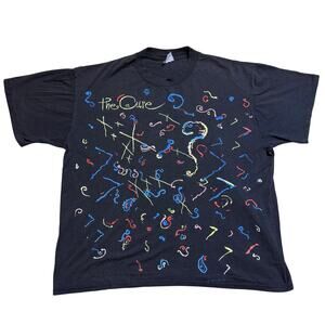 THE CURE Kissing Tour vintage t shirt 1987 ROBERT SMITH XL KISS ME all over USA